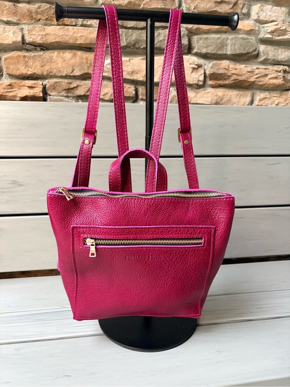 Premium PLG Orchid Leather Mini Backpack - Women